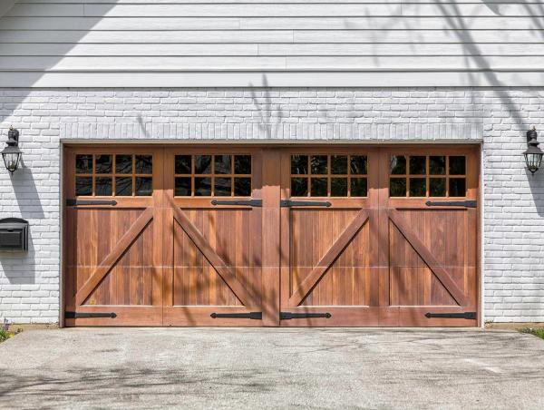 Traditional carriage house garage doors